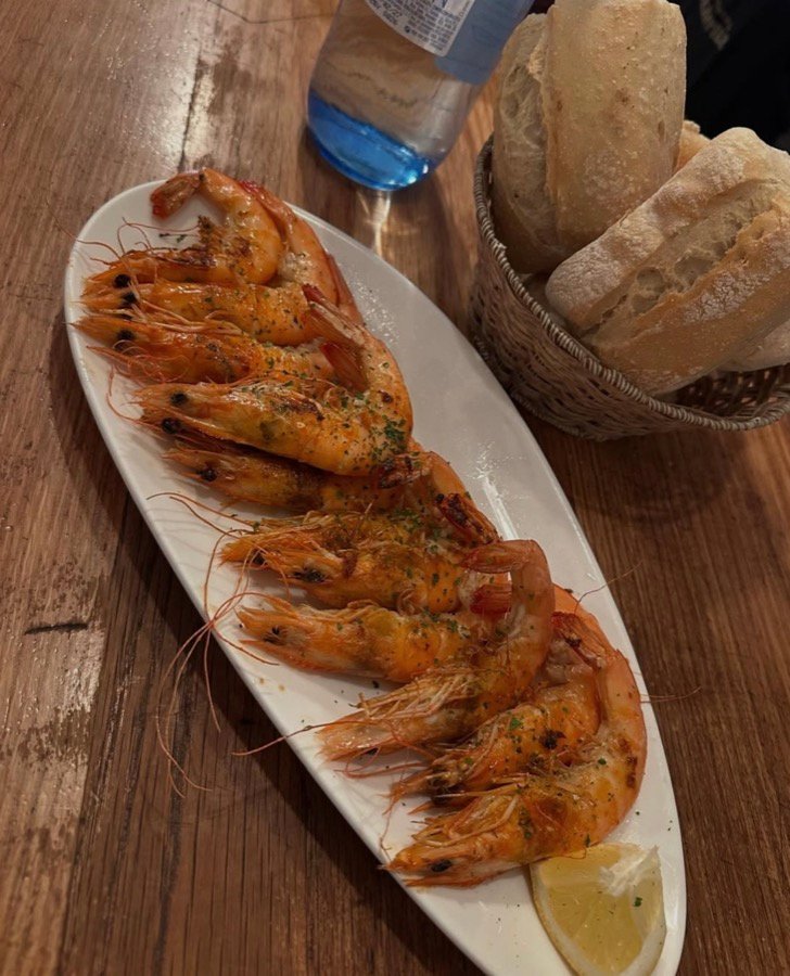 Gambones a la plancha